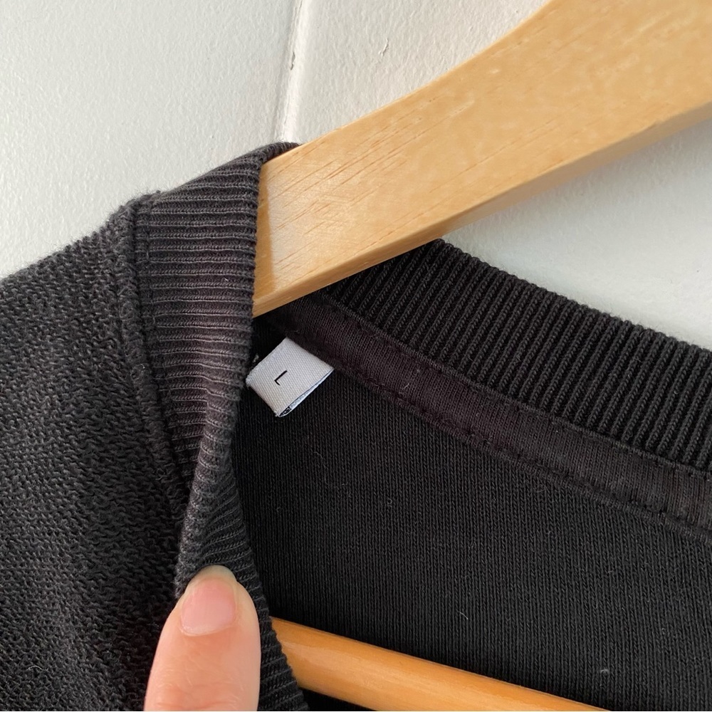 Ovadia & Sons Black Sweatshirt Logo Patch Terry Crewneck Sweater New York - Picture 4 of 14